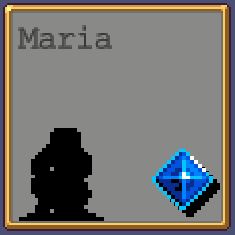 Young Maria shaded icon in Vampire Survivors.