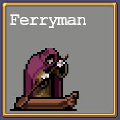 Ferryman 8-bit icon in Vampire Survivors.