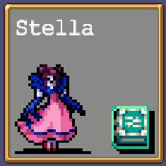 Stella Lecarde 8-bit icon in Vampire Survivors.