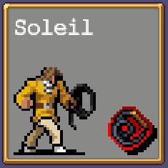 Soleil Belmont 8-bit icon in Vampire Survivors.