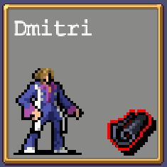 Dmitri Blinov 8-bit icon in Vampire Survivors.