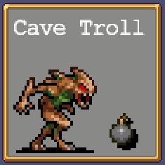 Cave Troll 8-bit icon in Vampire Survivors.