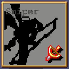 Sniper shaded icon in Vampire Survivors.