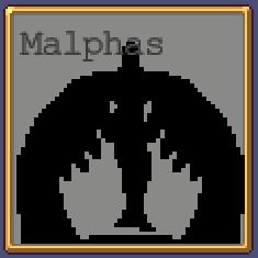 Malphas shaded icon in Vampire Survivors.