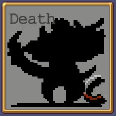 Death shaded icon in Vampire Survivors.