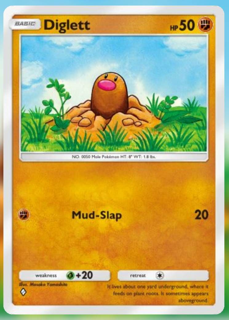 The Diglett card, from Genetic Apex.