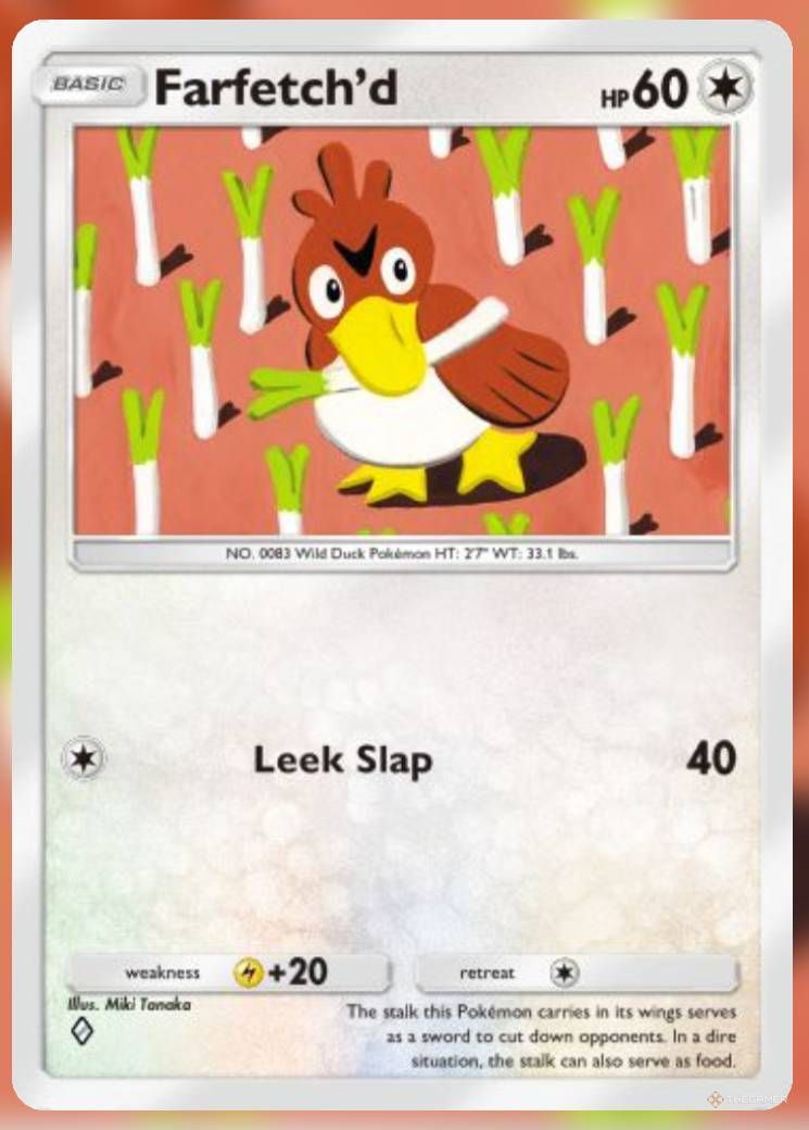 The Farfetch'd card, from Genetic Apex.