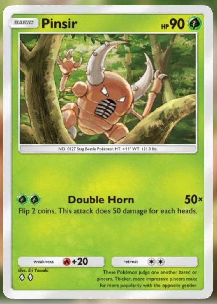 The Pinsir card from Genetic Apex.