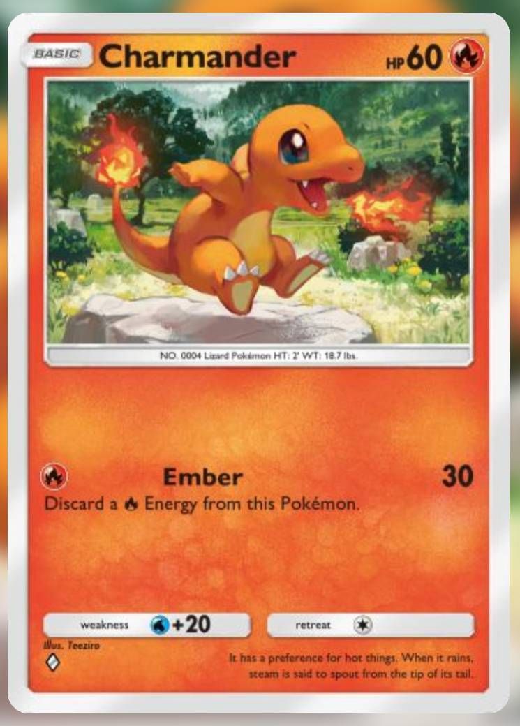 The Charmander card, from Genetic Apex