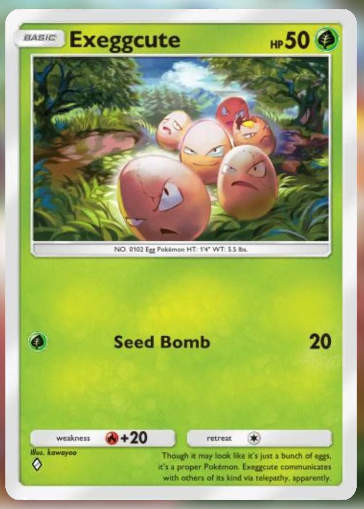 The Exeggcute card from Genetic Apex.