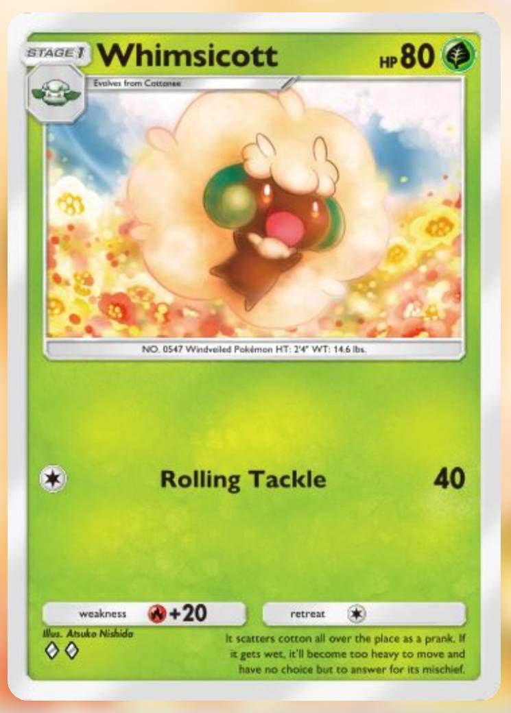 The Whimsicott card from Genetic Apex