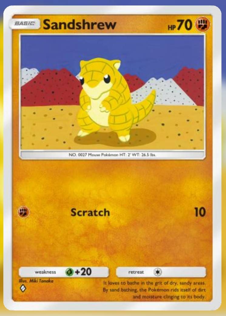 The Sandshrew card from Genetic Apex