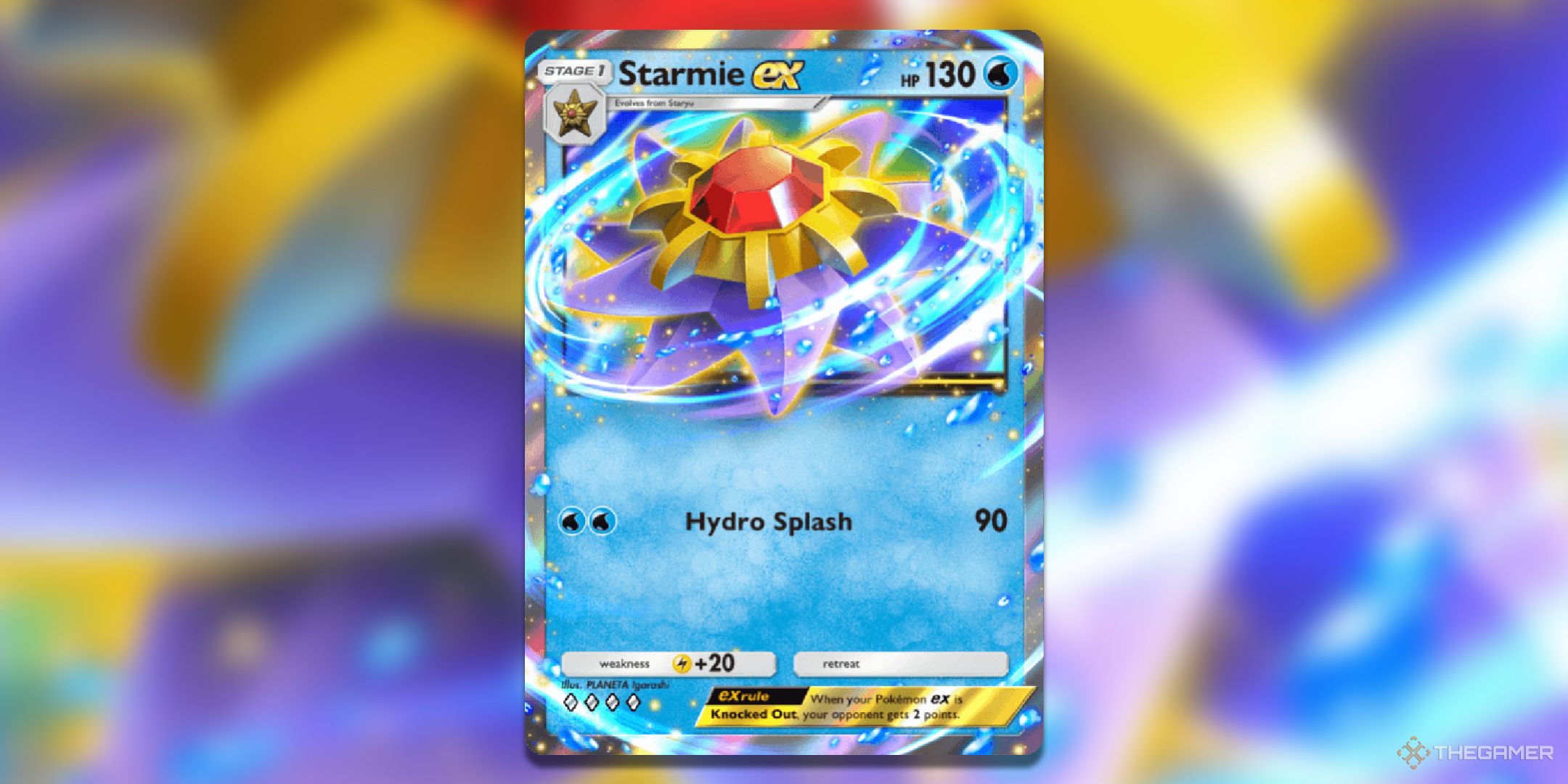 Starmie EX Pokemon TCG Pocket Card Art.