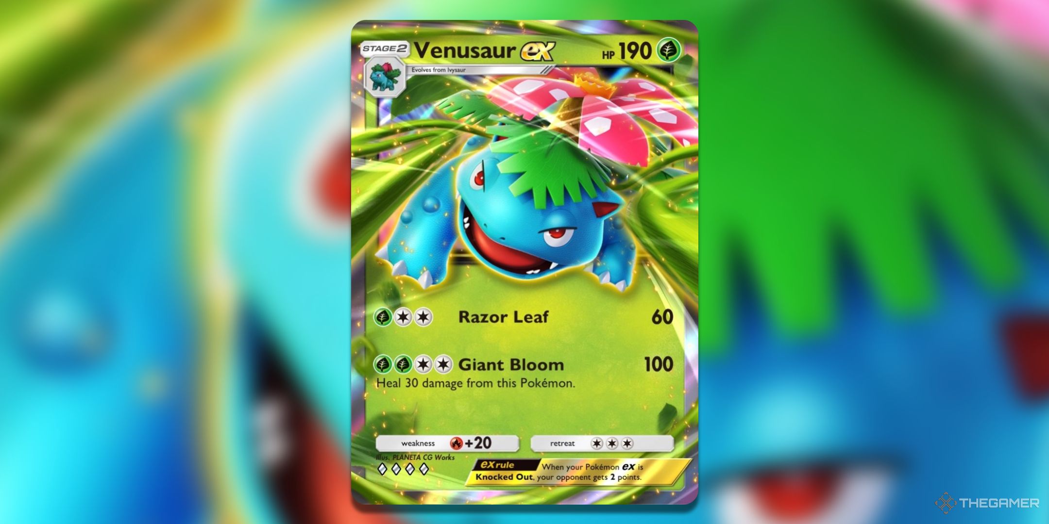 Venusaur Ex Pokemon TCG Pocket Card Art.