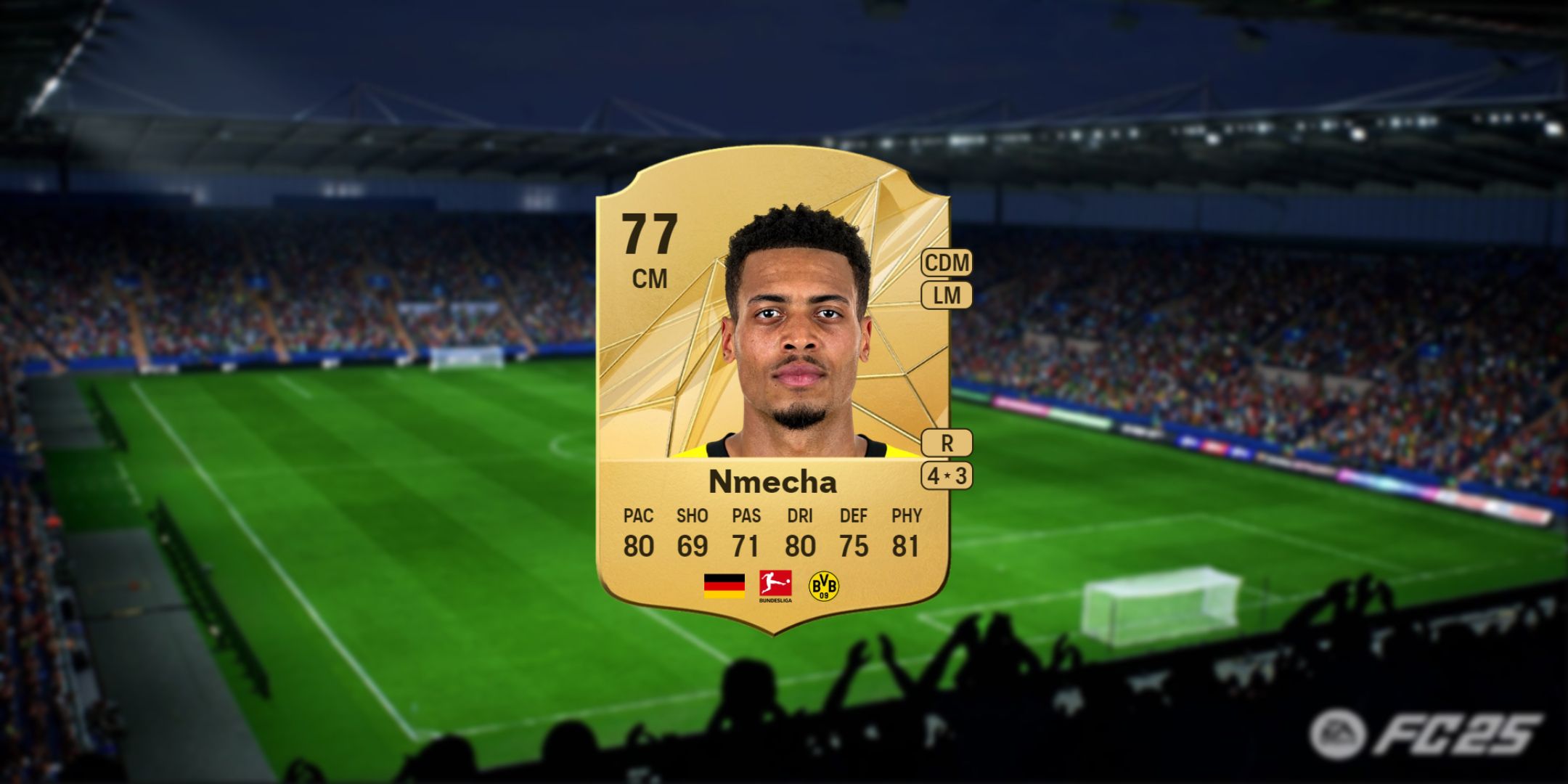 Felix Nmecha's card in EA Sports FC 25.