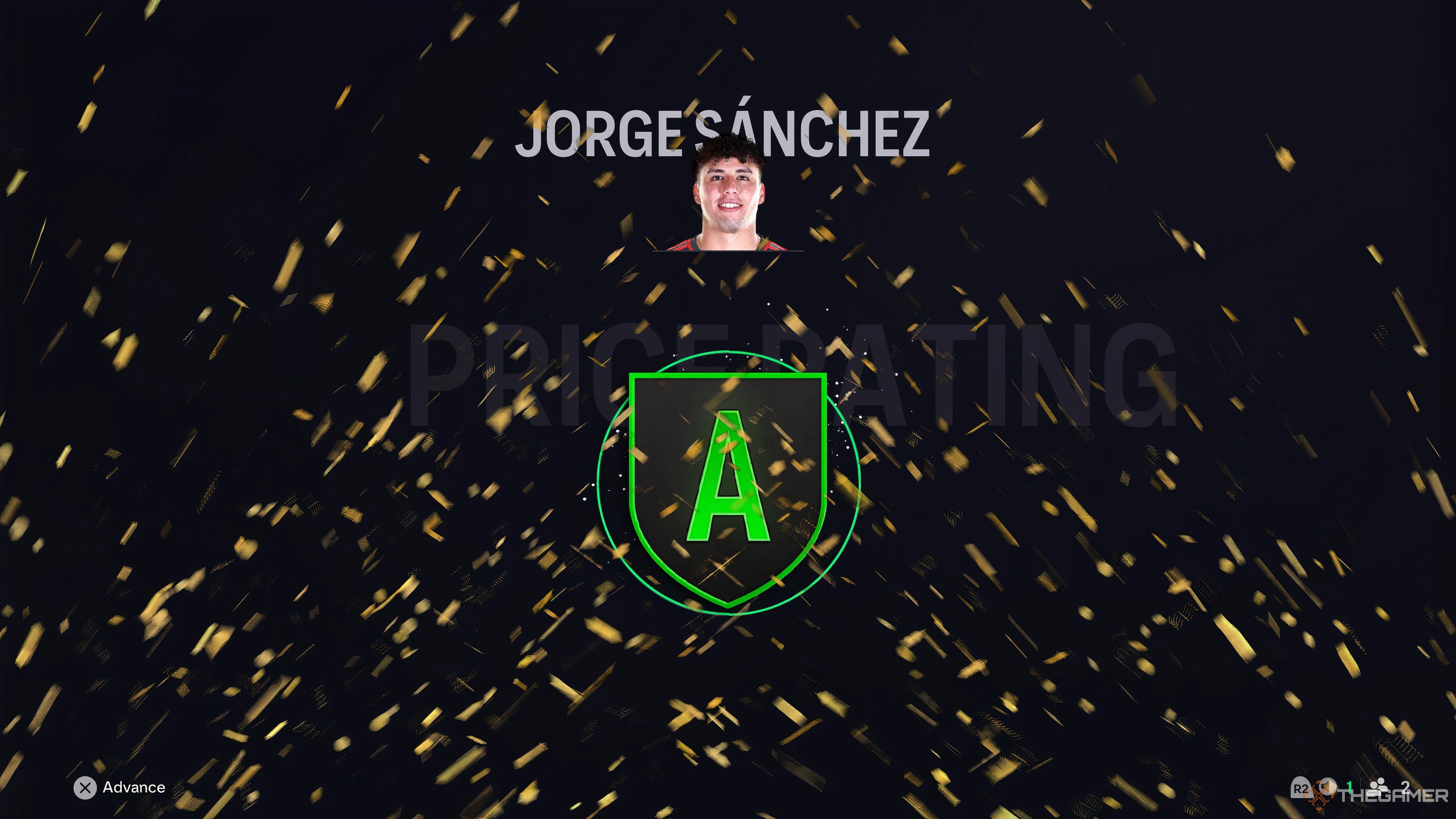 A screenshot of Jorge Sanchez transfer rating in EA Sports FC 25. 