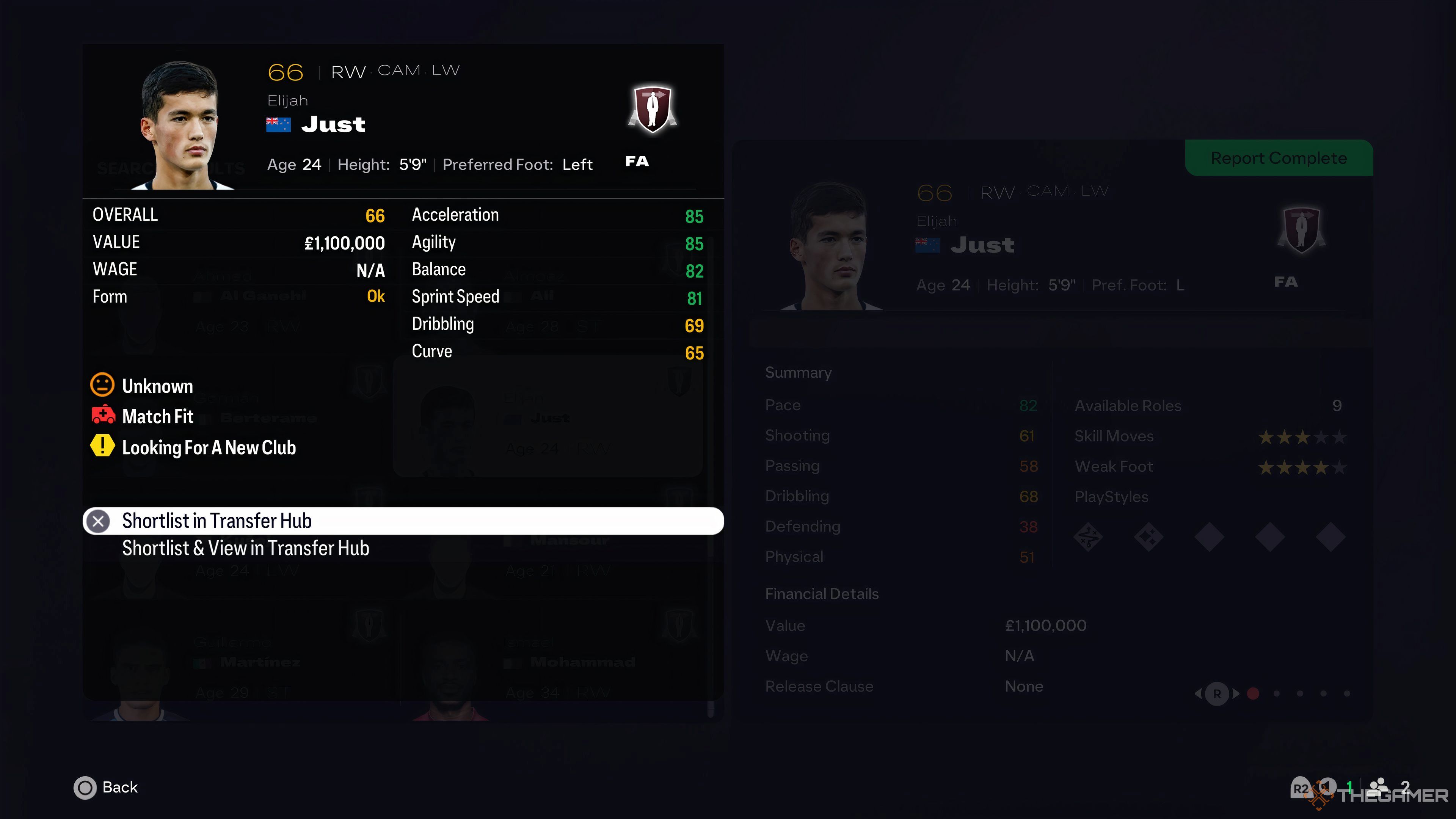 A screenshot of the Youth Academy in EA Sports FC 25 Career Mode. 