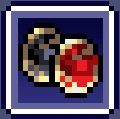 Ebony Crimson Stones icon in Vampire Survivors.