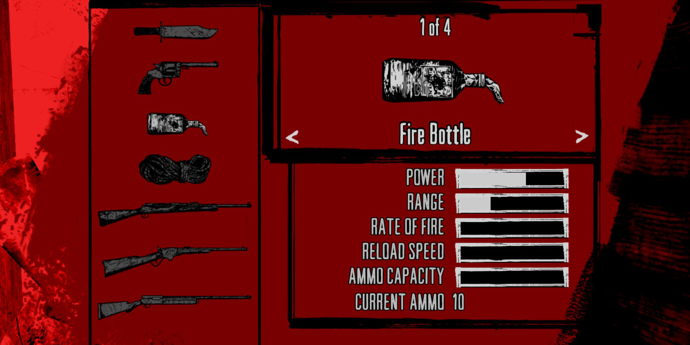 Red Dead Redemption Best Early Weapons Fire Bottle