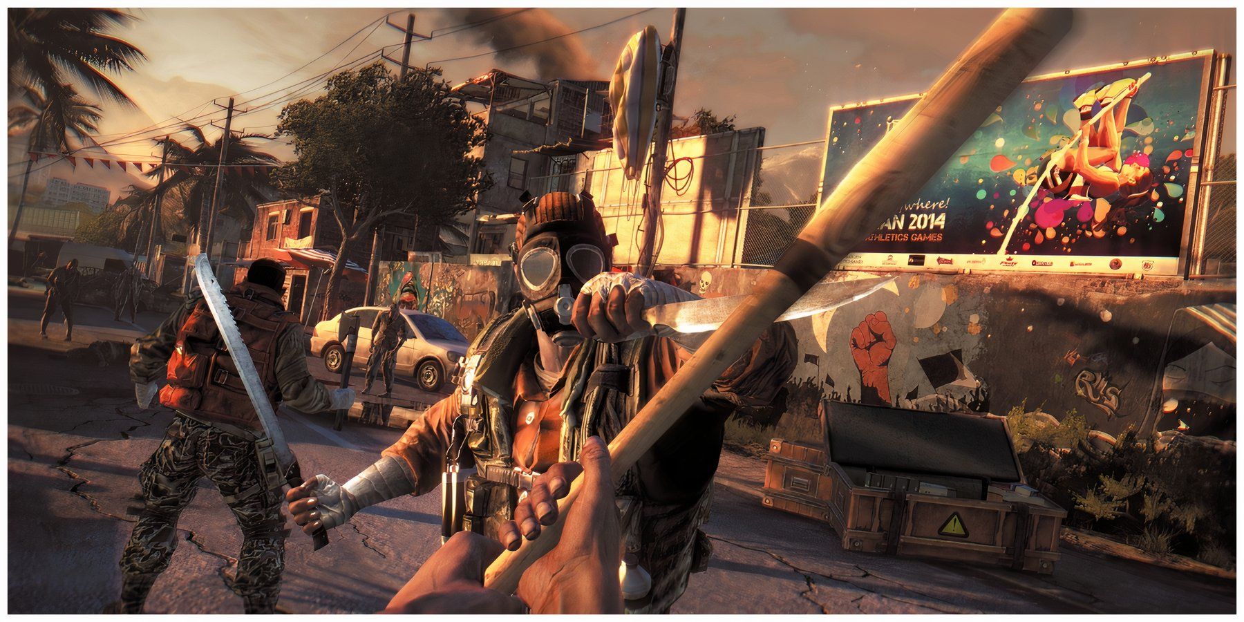 Original dying light fps combat with a a bat