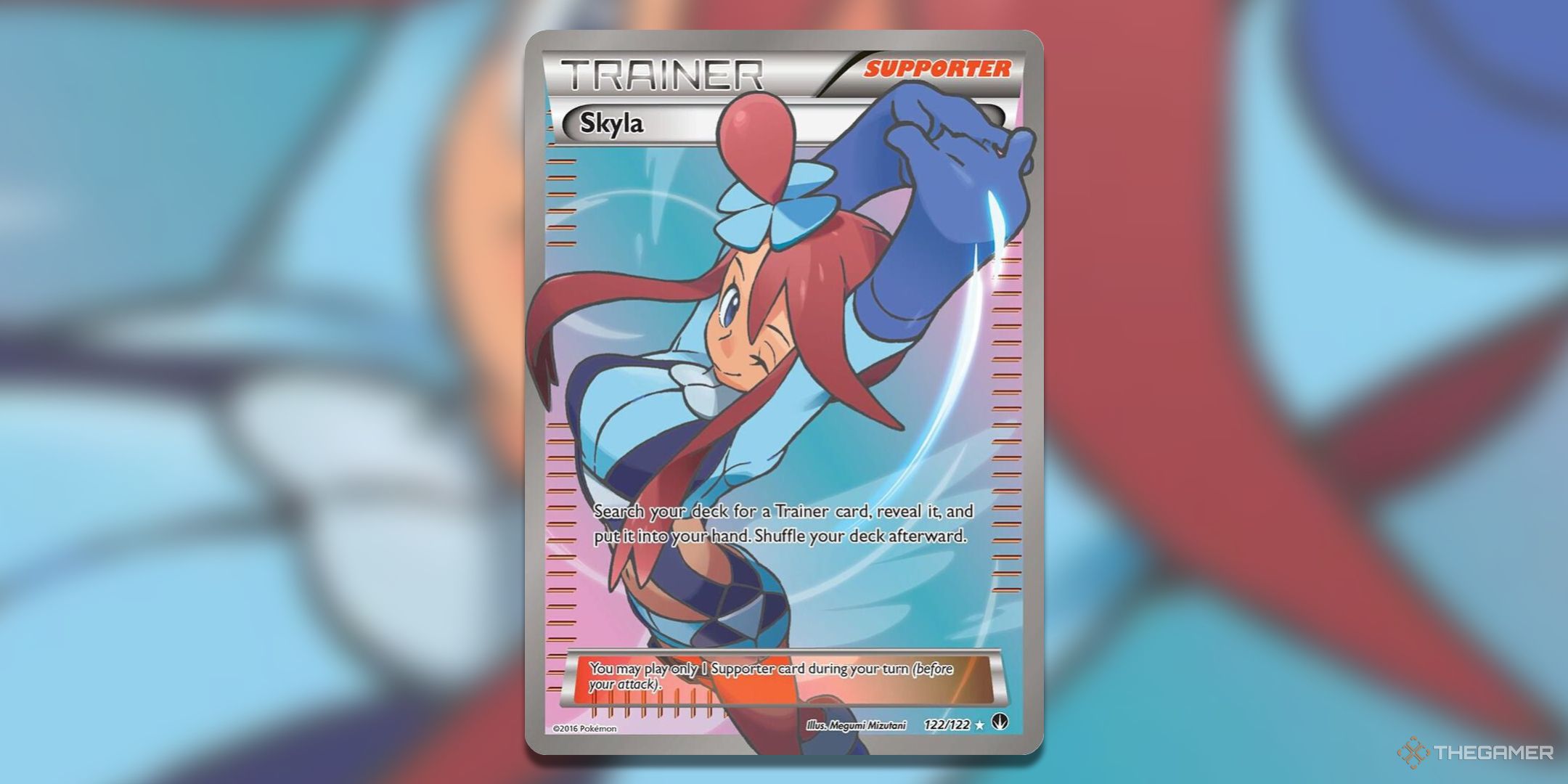 Breakpoint Skyla Pokemon TCG Card Art.