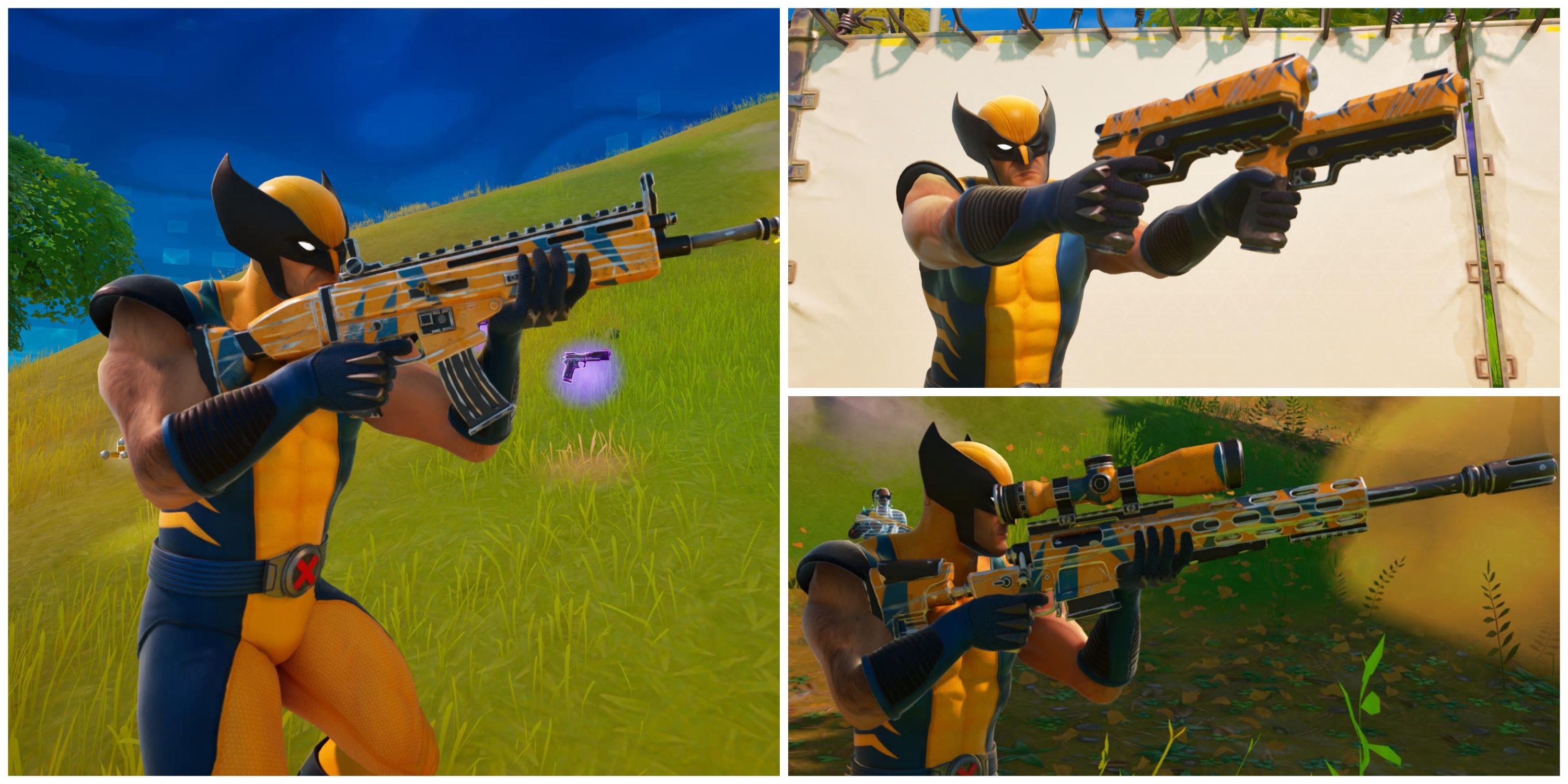 wolverine holding guns from fortnite remix