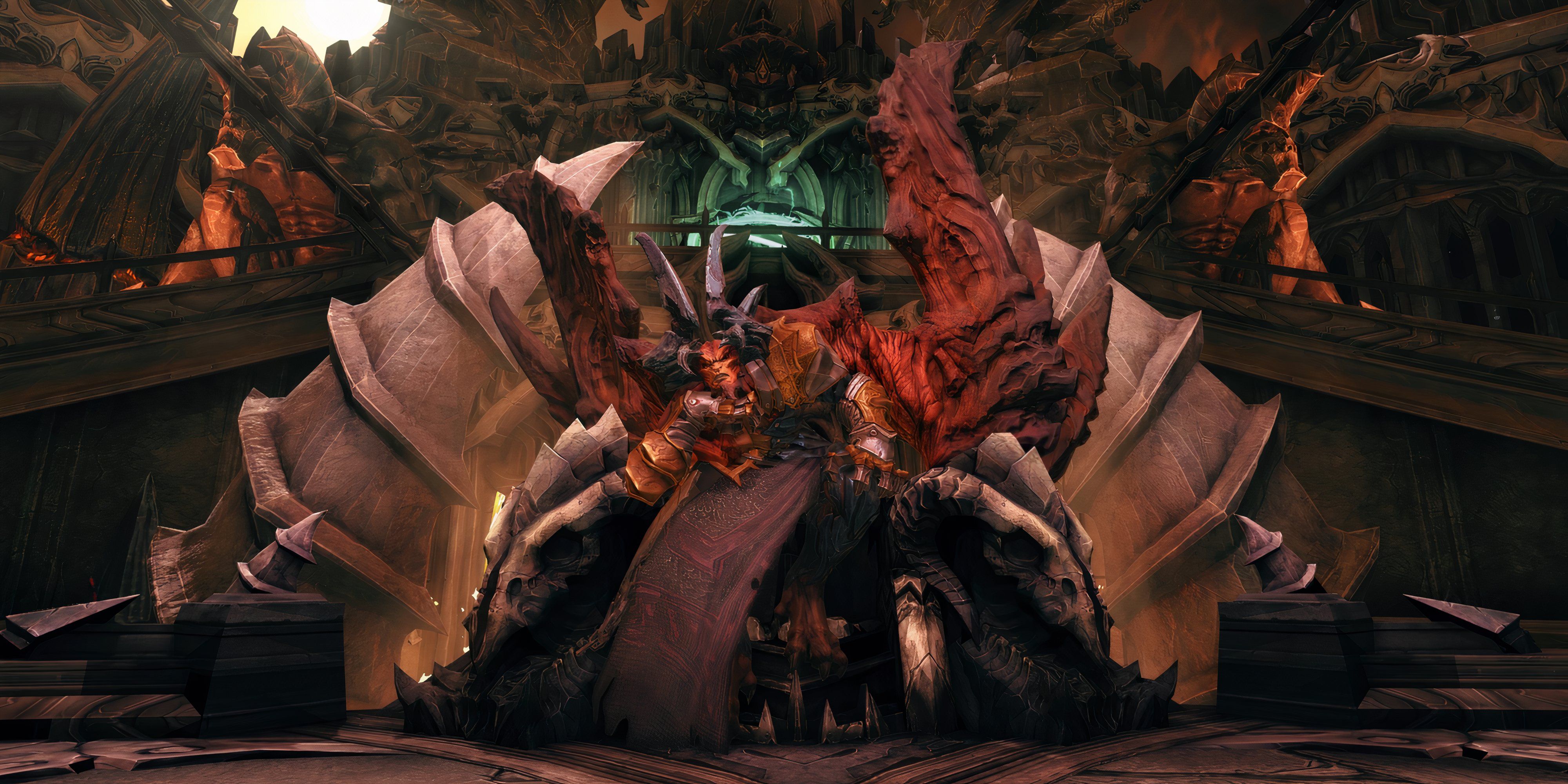 8 Strongest Demons In Video Game History Samael from darksiders on his throne