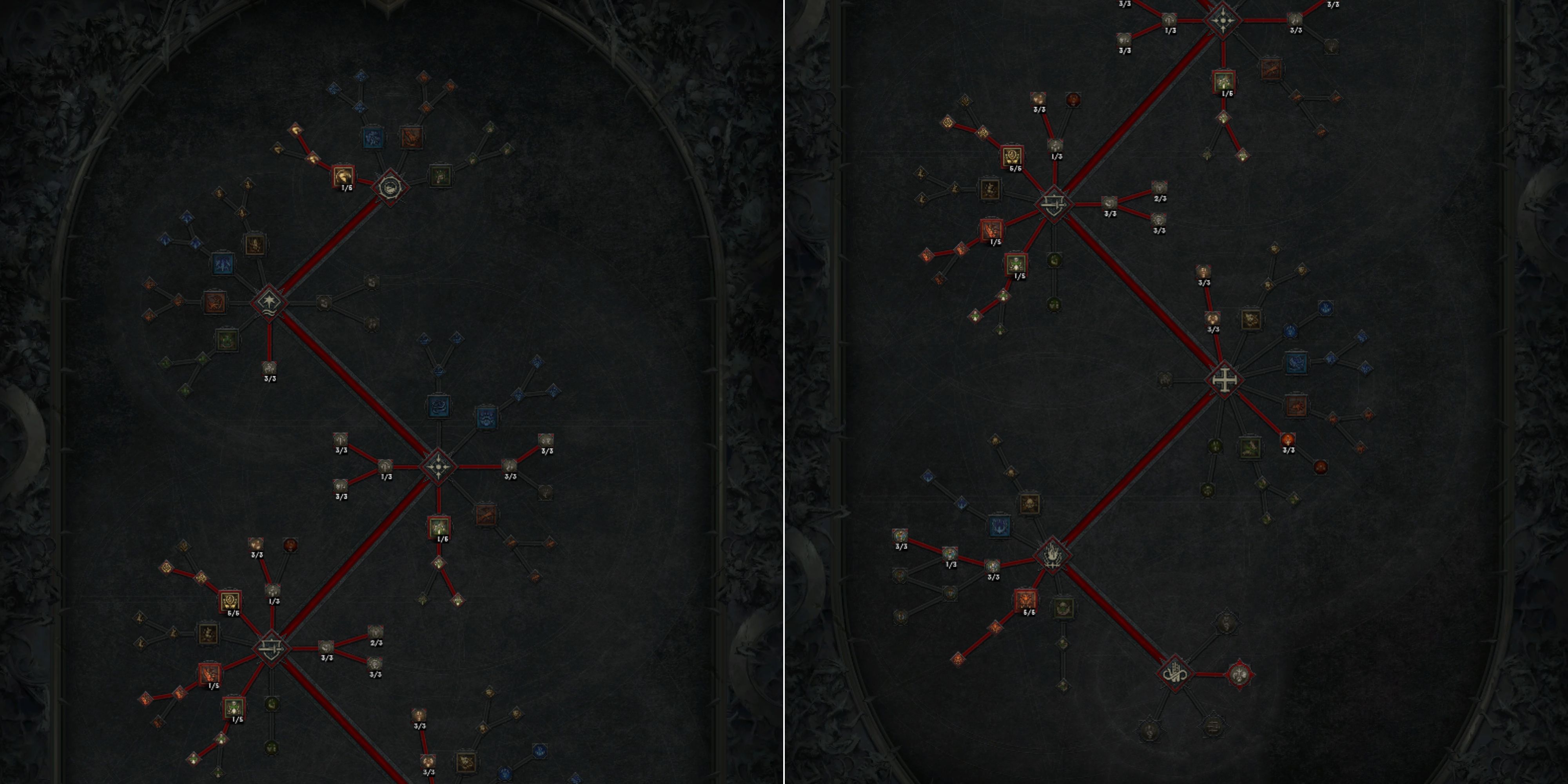 Screenshots of the Rock Splitter Spiritborn's skill tree