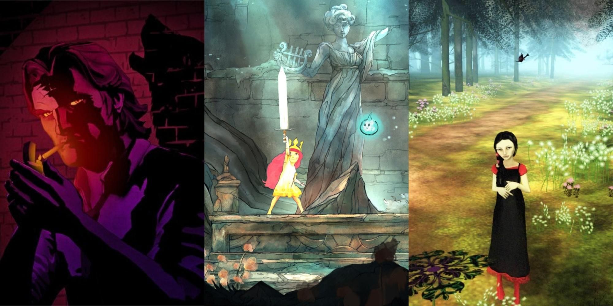 Wolf in The Wolf Among Us, Aurora in Child Of Light, Rose in The Path