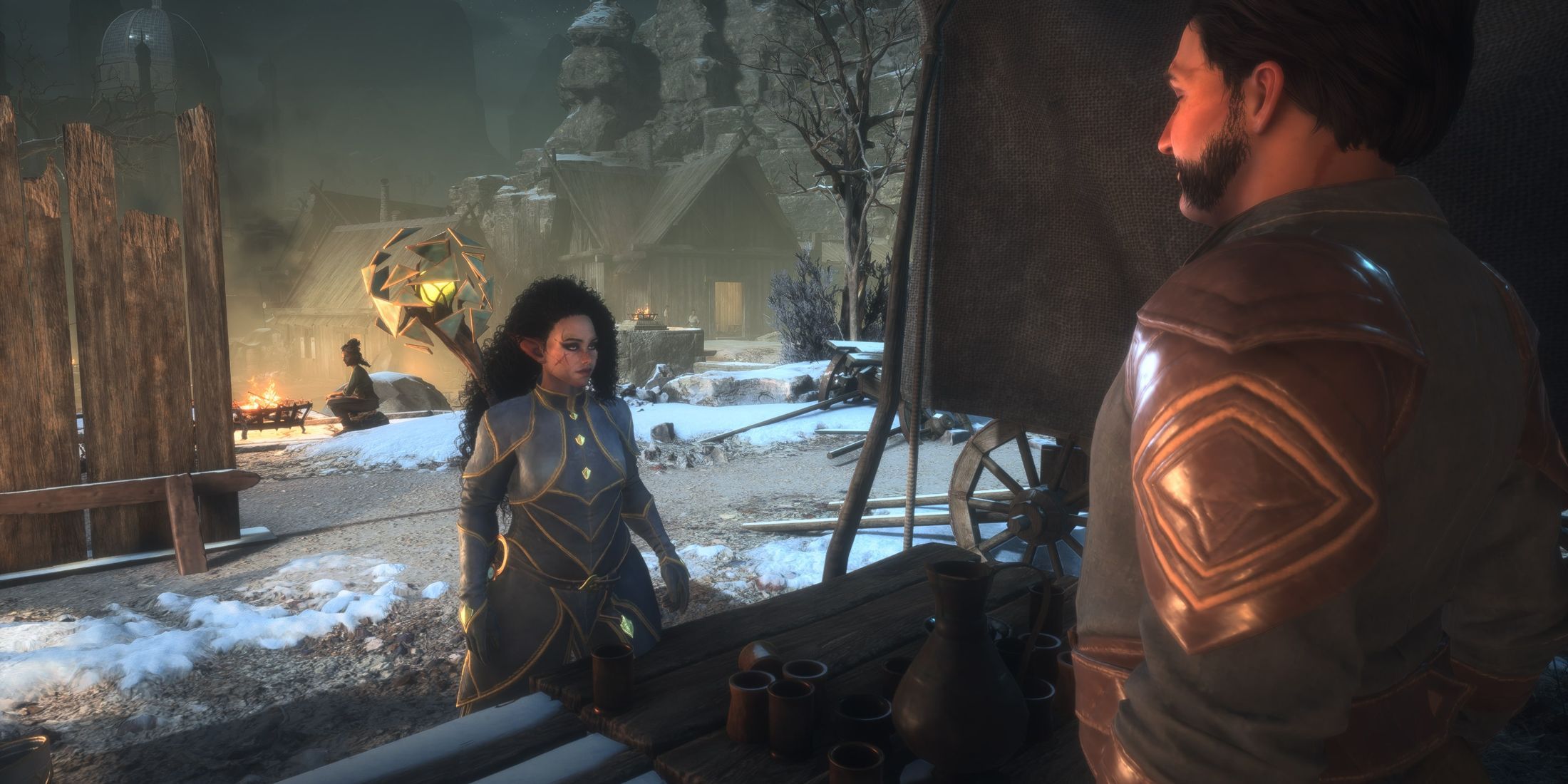 An image of Rook purchasing from a merchant in Dragon Age: The Veilguard