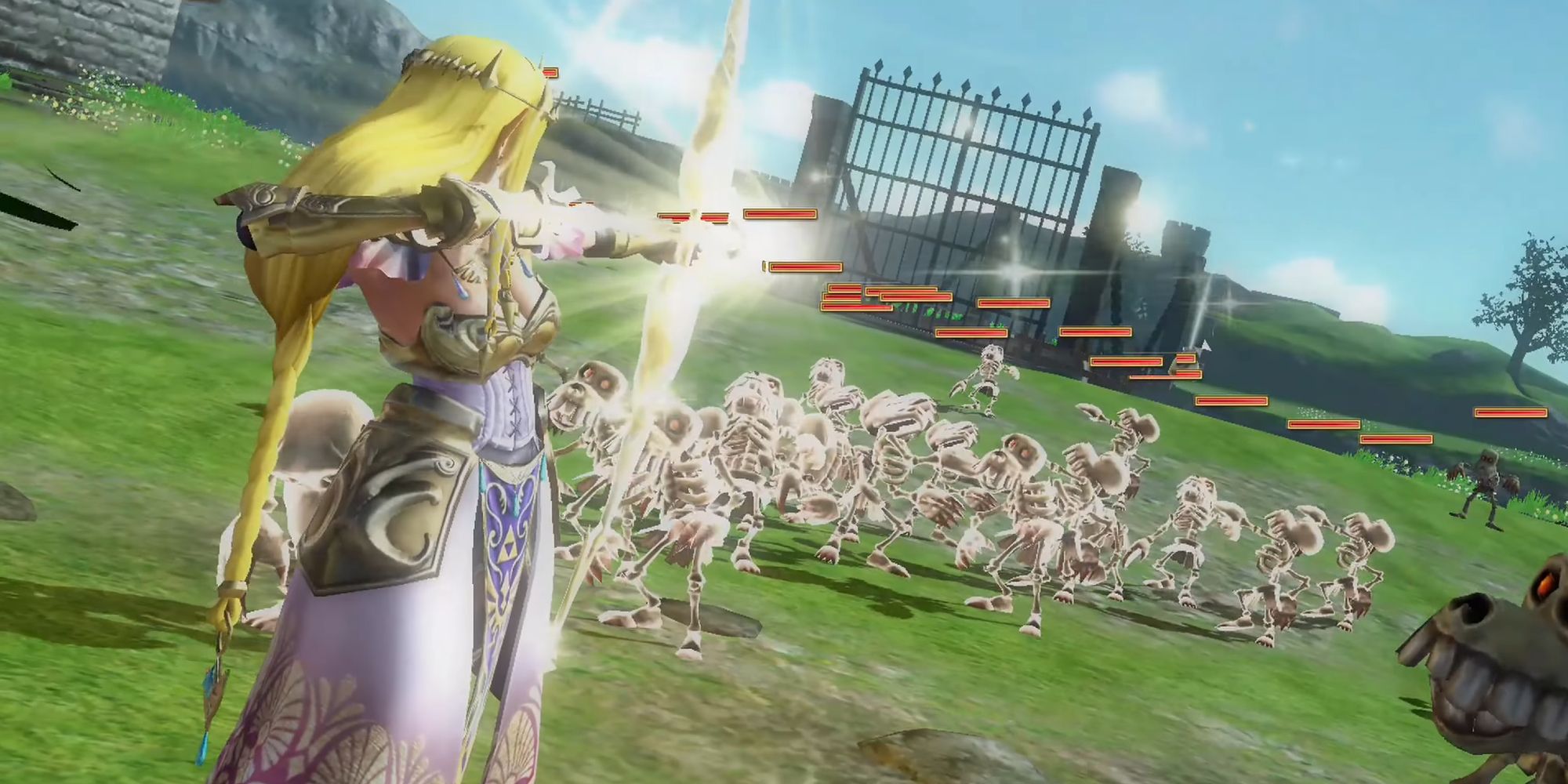 Princess Zelda fighting a horde in Hyrule Warriors Definitive Edition