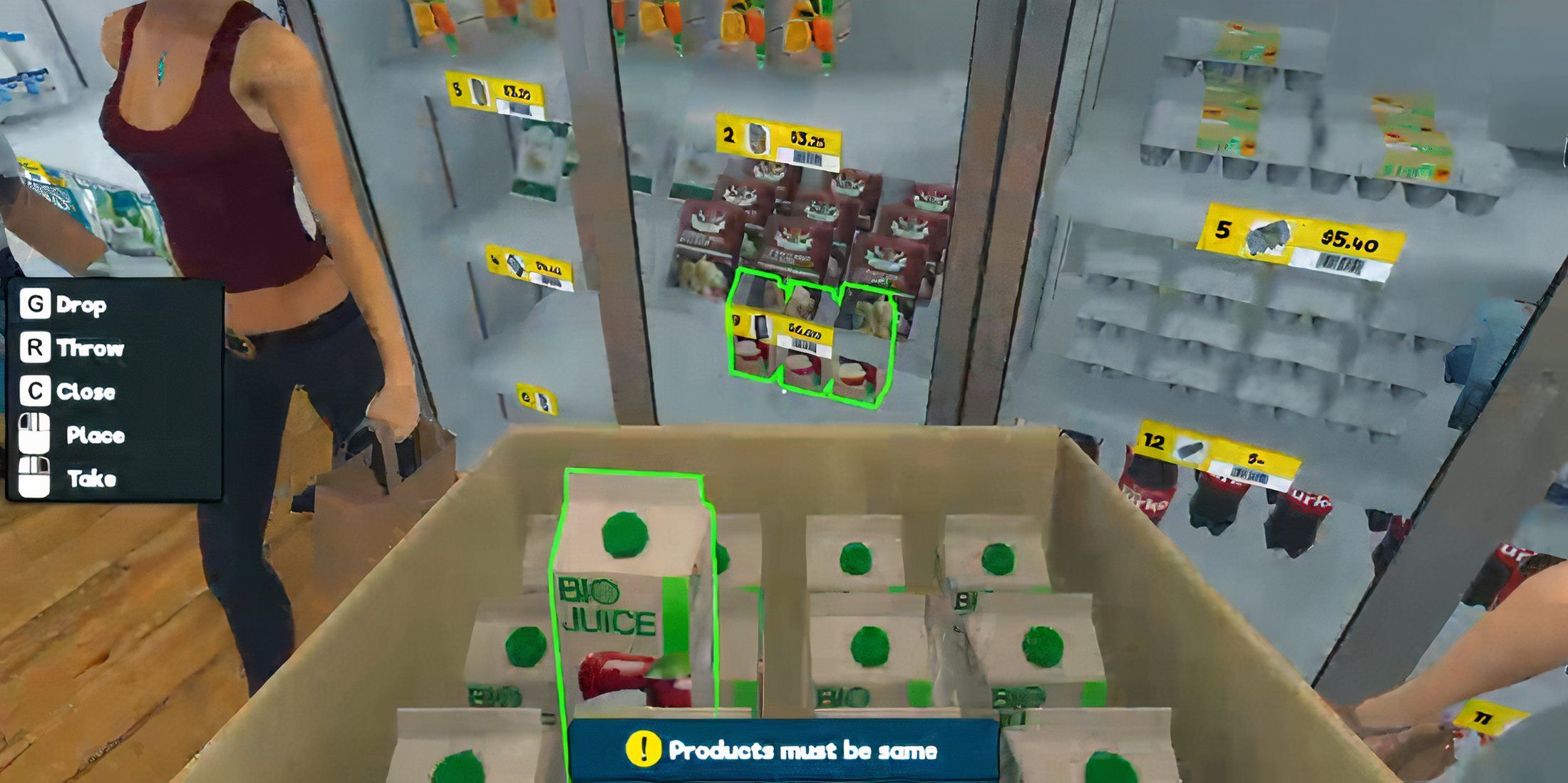 restocking items supermarket simulator 