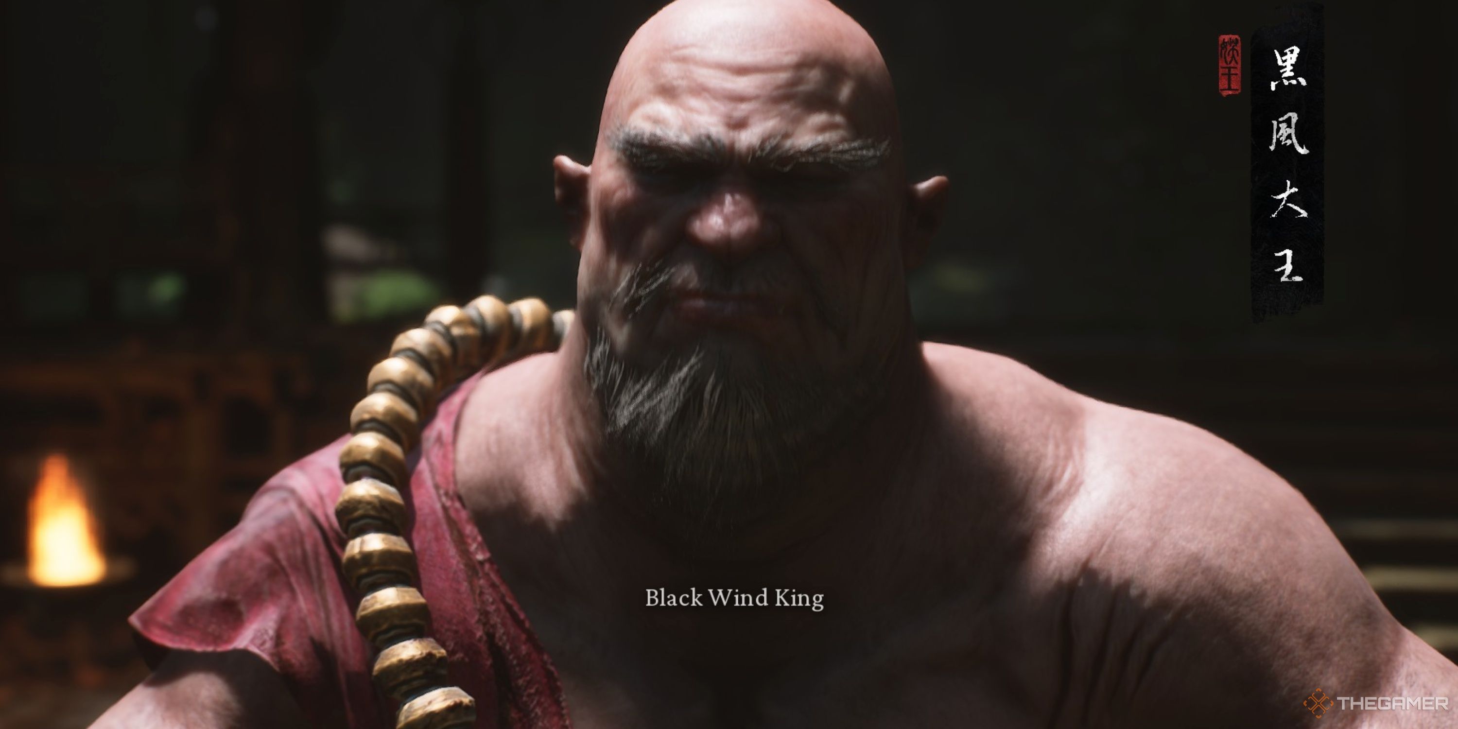 The Black Wind King boss shows himself to the Destined One in Black Myth: Wukong.