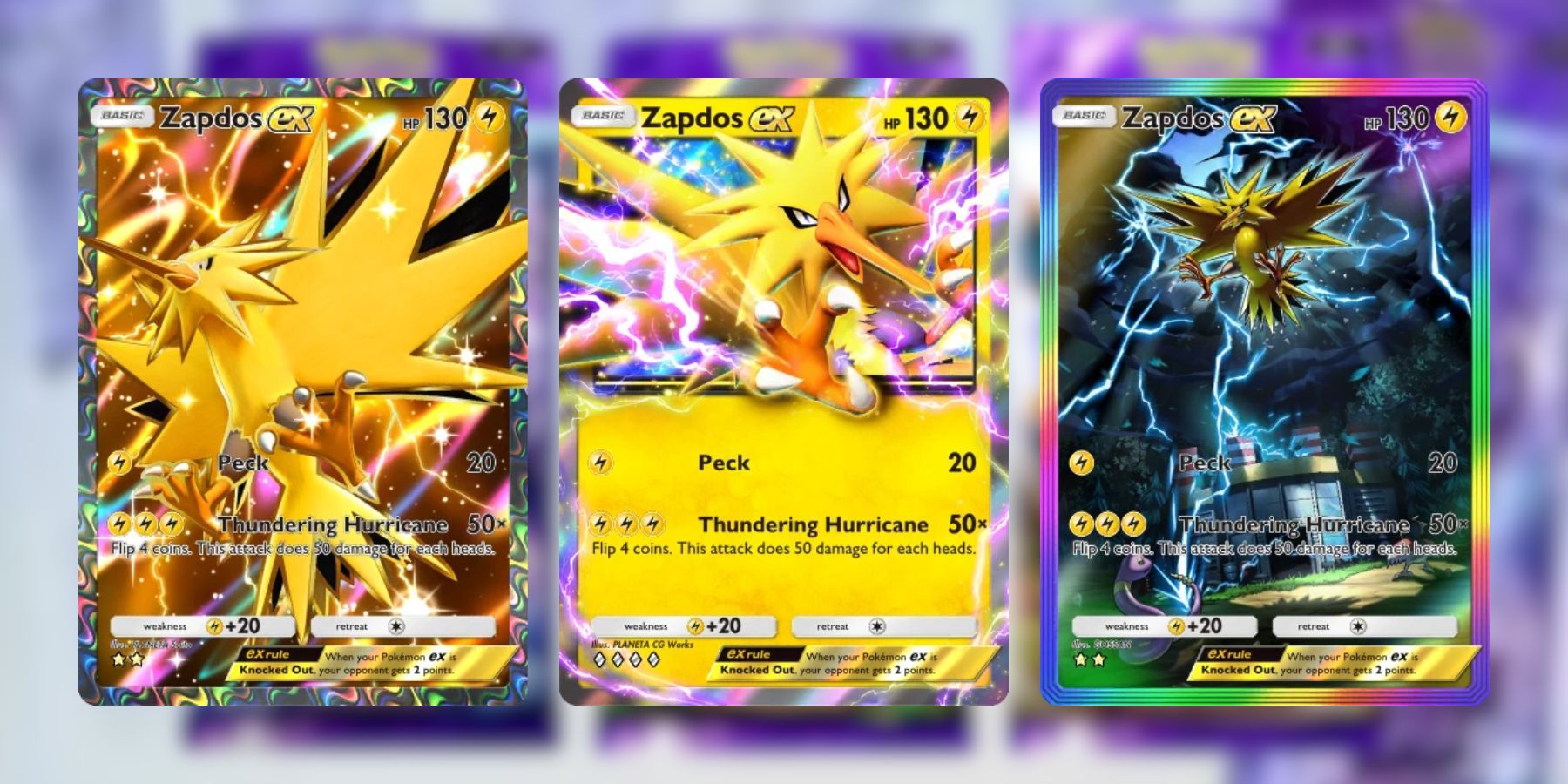 Zapdos cards in Pokémon TCG Pocket