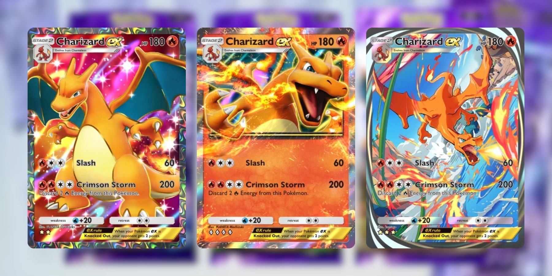 Charizard cards in Pokémon TCG Pocket