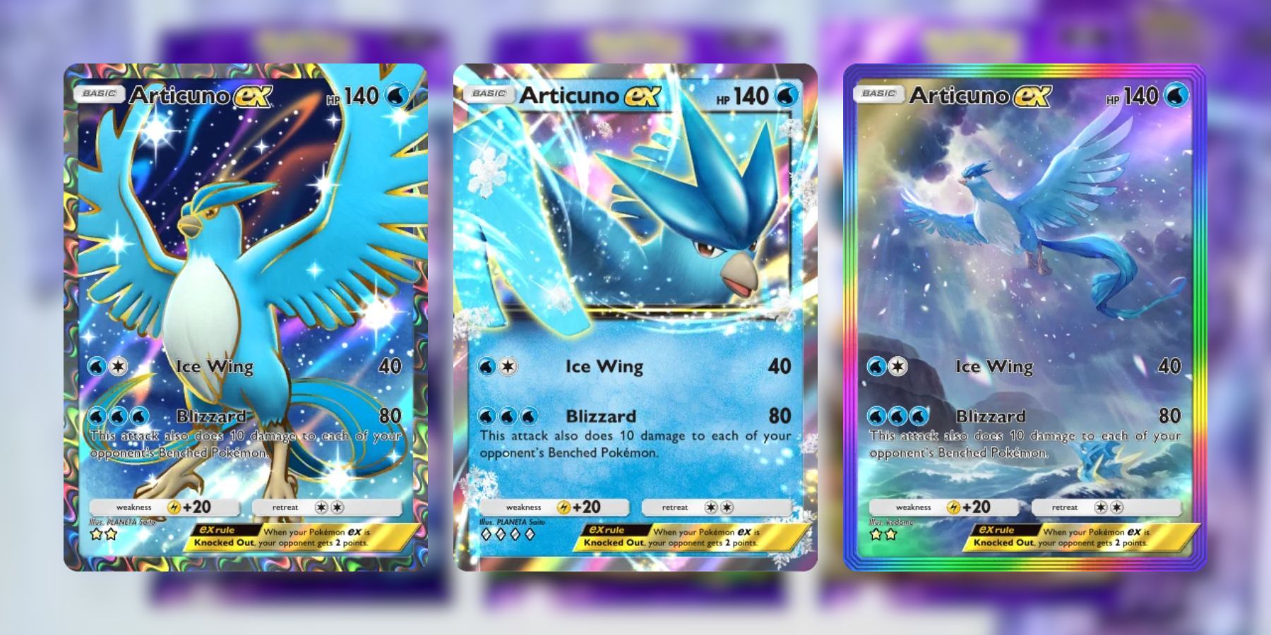 Articuno cards in Pokémon TCG Pocket