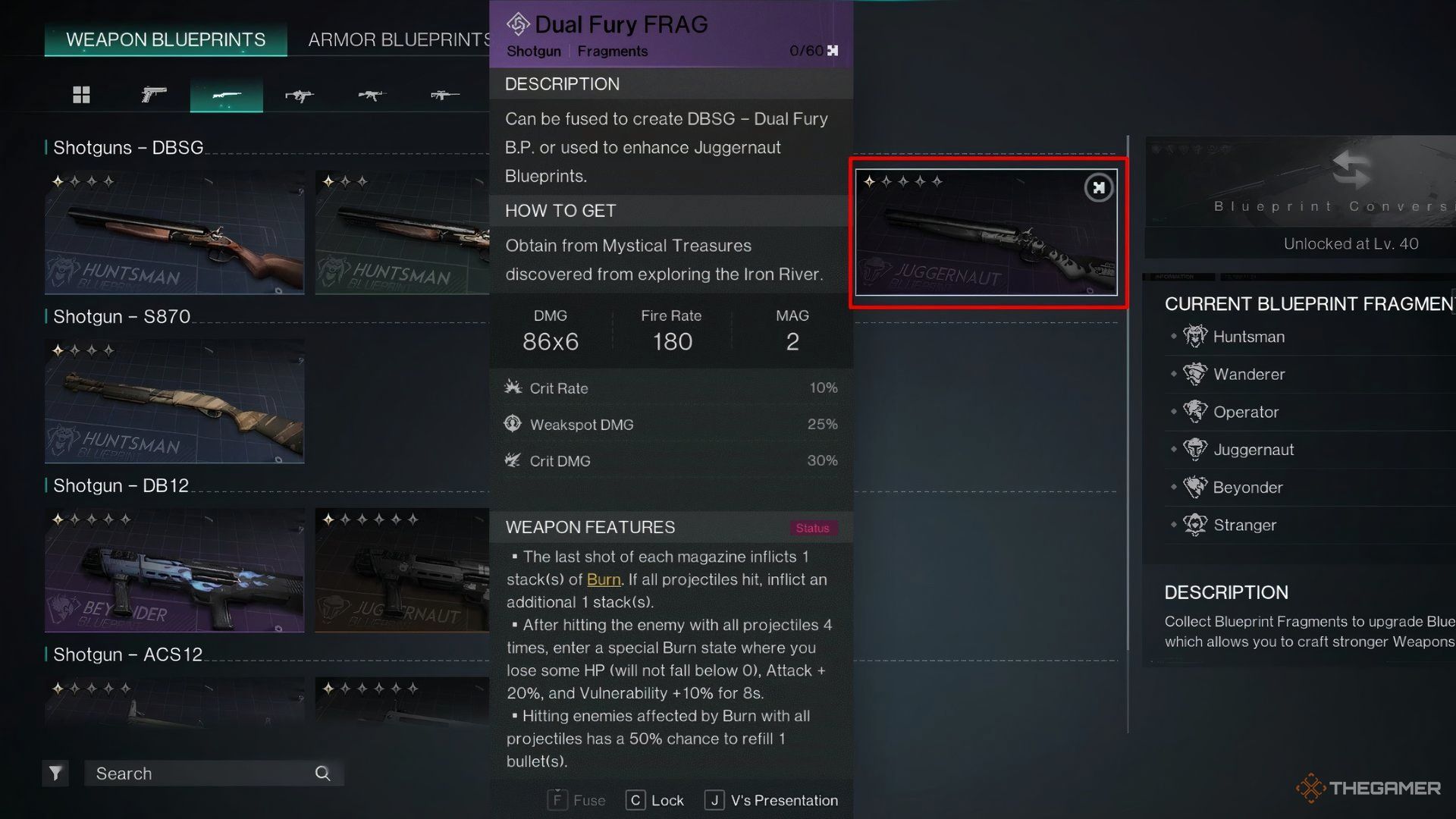 Showcasing Dual Fury's Weapon Blueprint in Once Human.