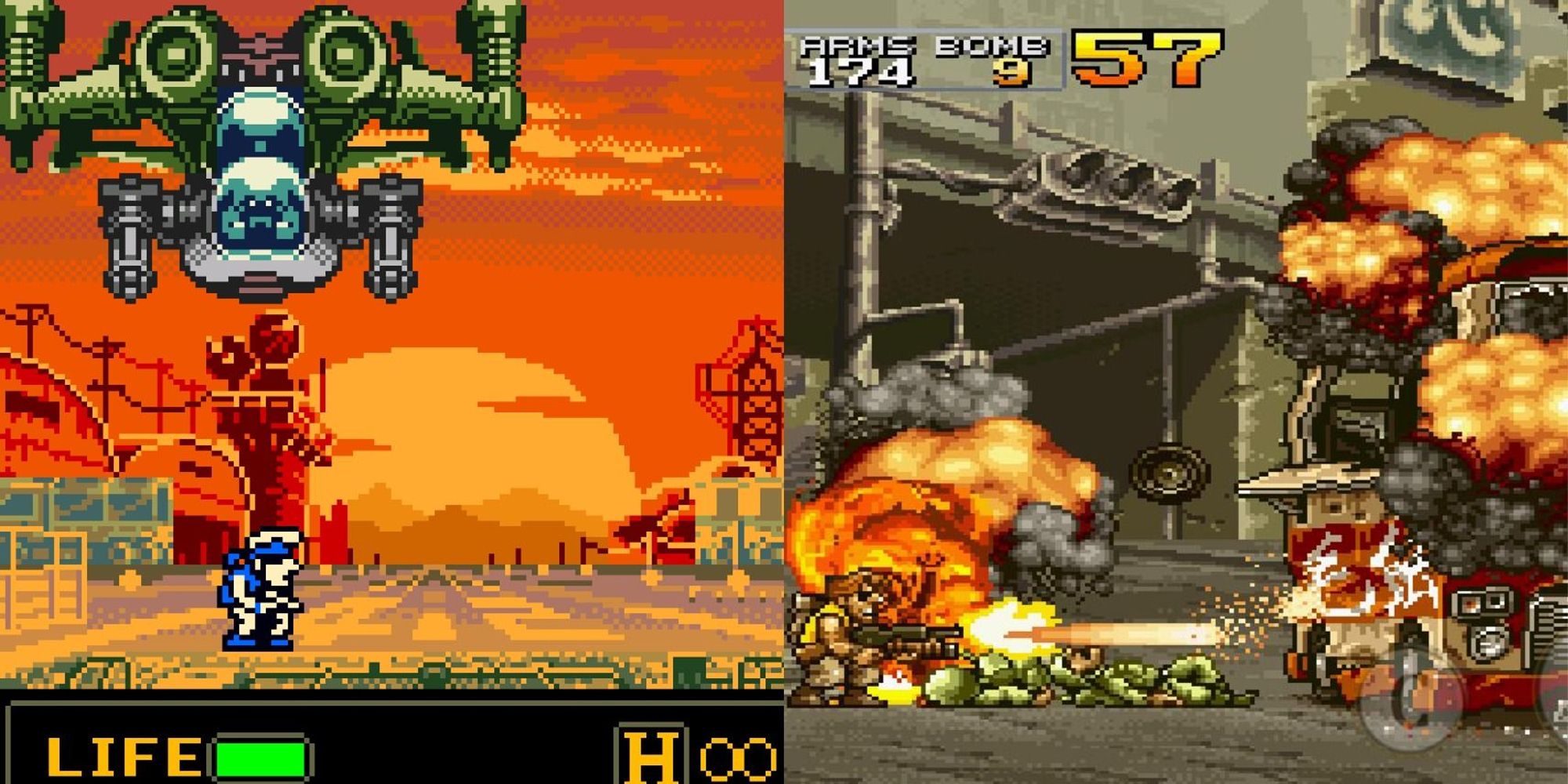 Metal Slug 3 and 1st Mission split image