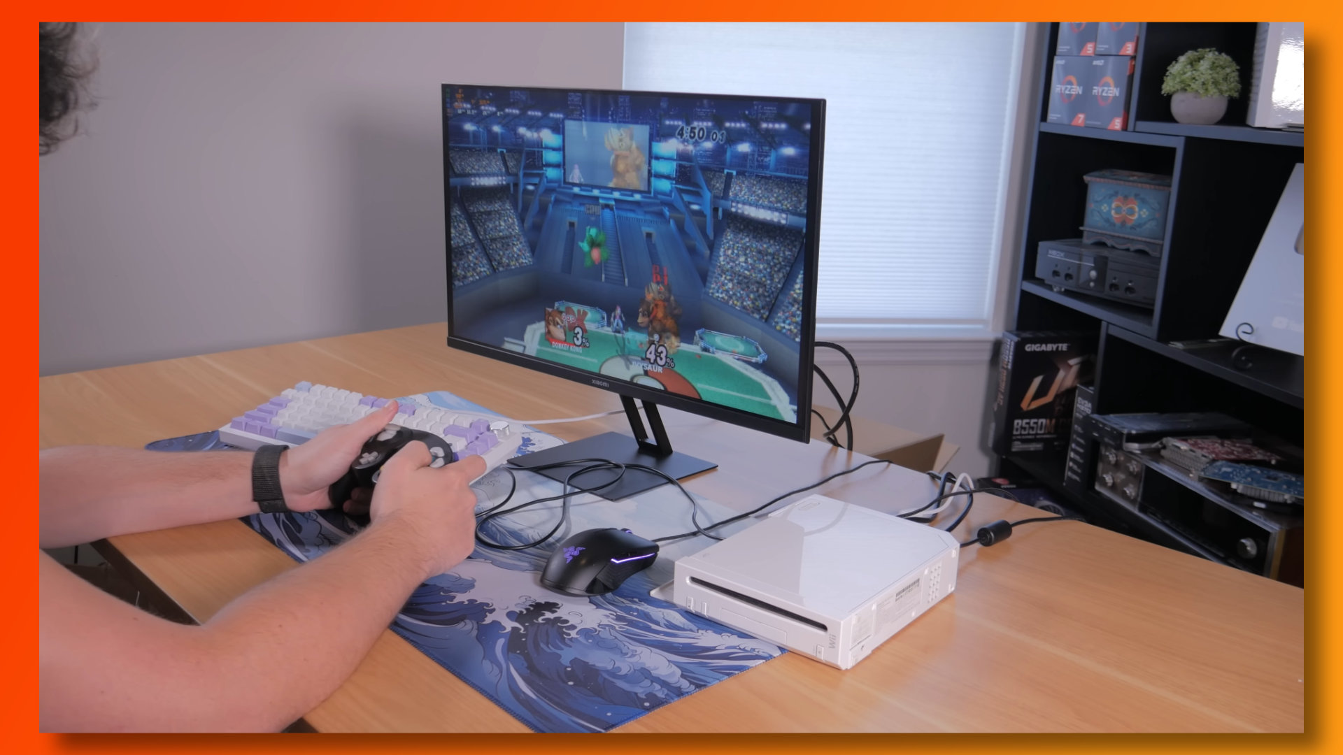 Nintendo Wii custom gaming PC in use