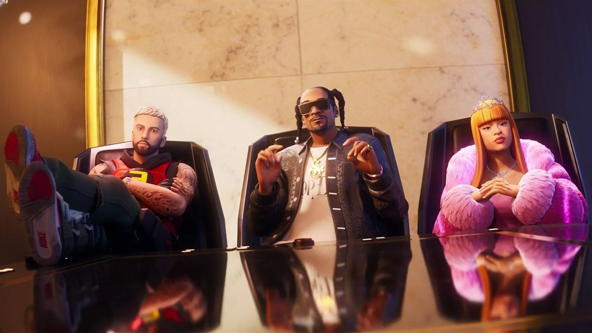 Fortnite Rappers Eminem, Snoop Dogg, and Ice Spice