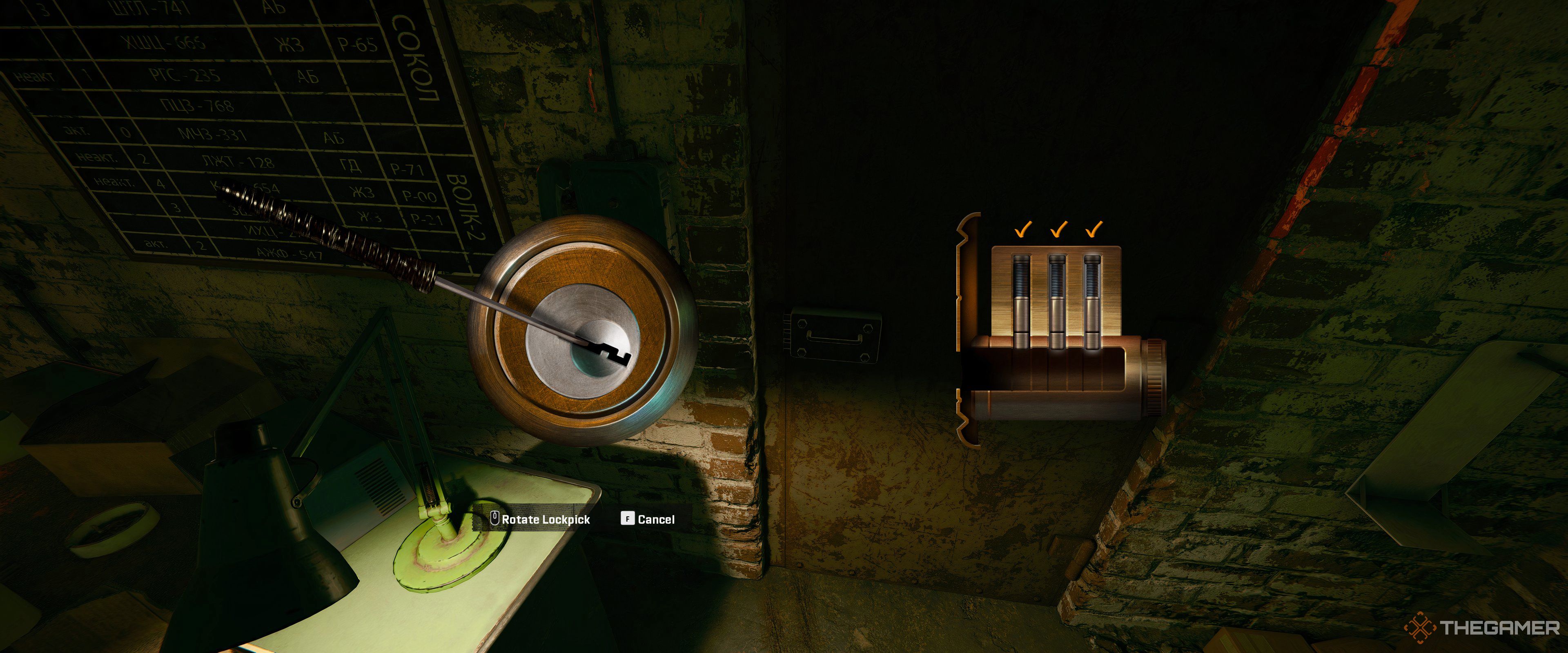 The lock picking minigame in the safe house puzzle in Call of Duty: Black Ops 6.