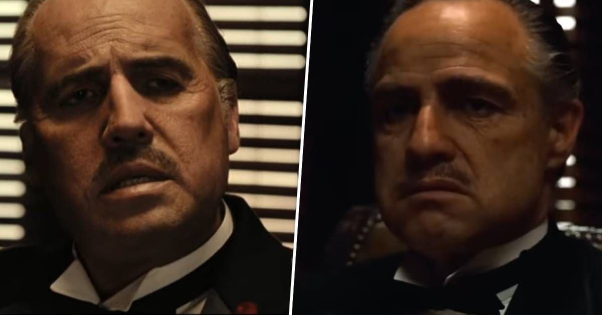 Titanic star Billy Zane looks unrecognizable as he recreates the Godfather opening scene for new Marlon Brando biopic from cult film director