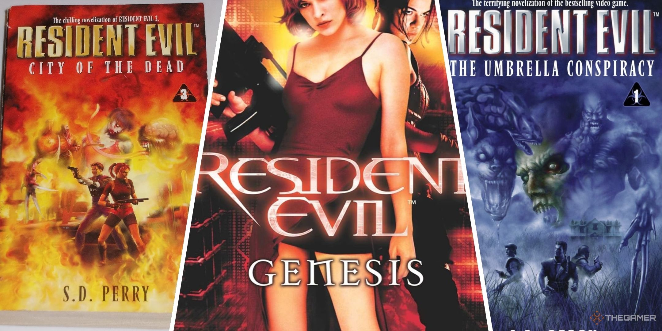 Split images of Resident Evil books