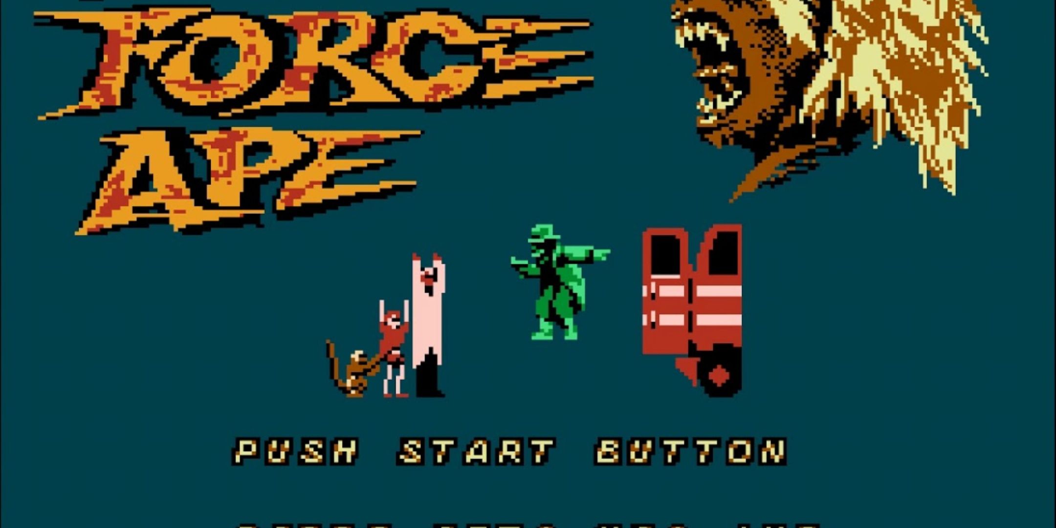 the title screen of the canceled bio force ape game.