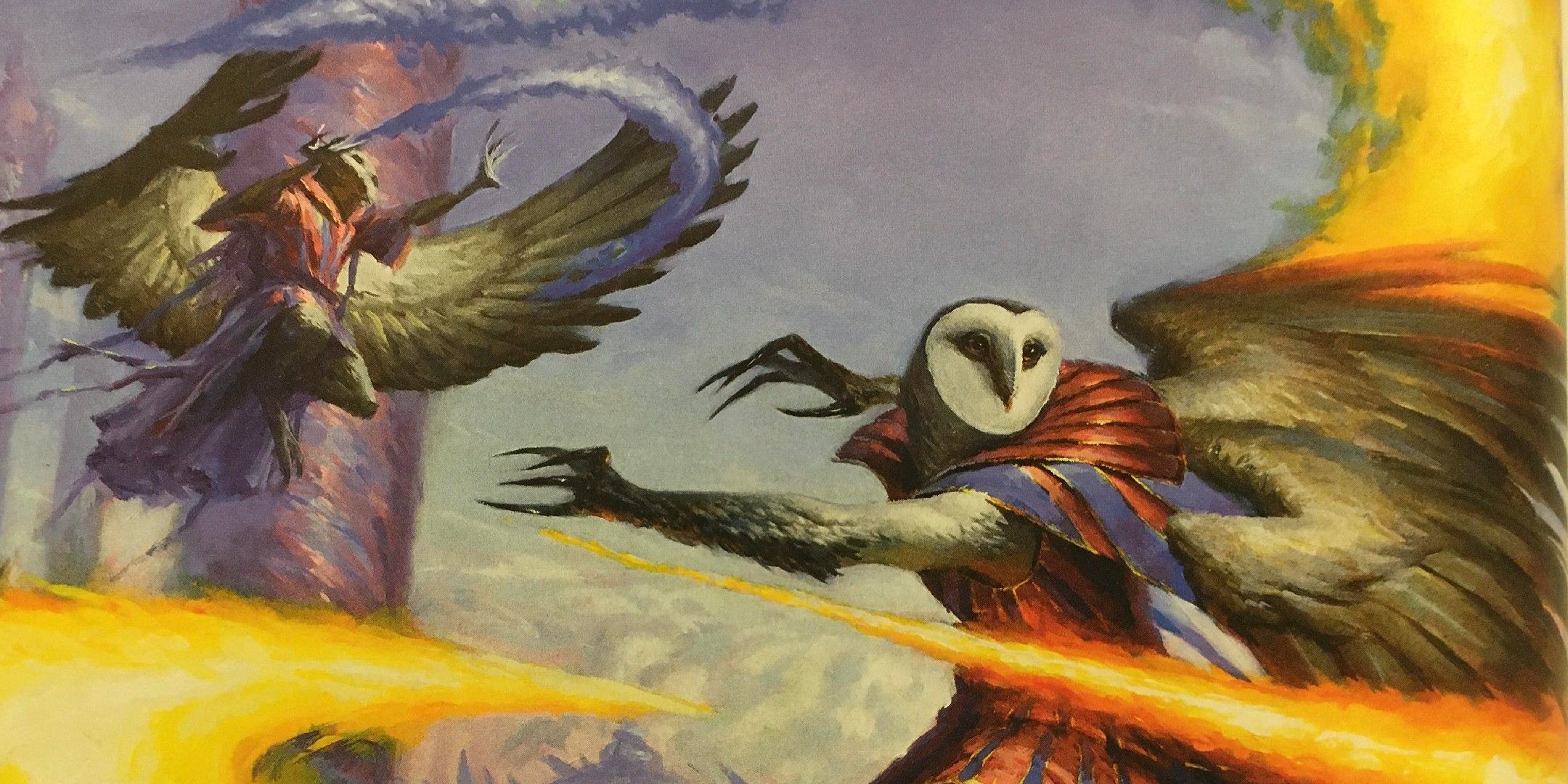 Dungeons & Dragons image showing two owling casting spells.