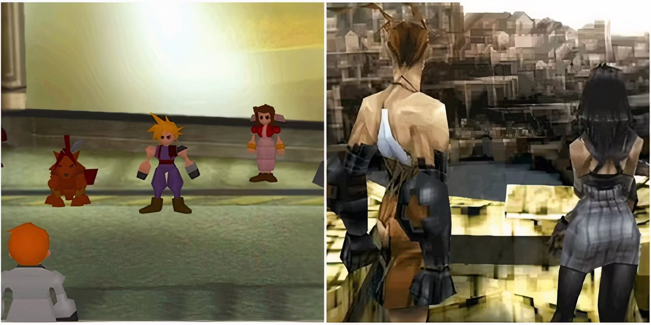 A split image of Final Fantasy 7 and Vagrant Story