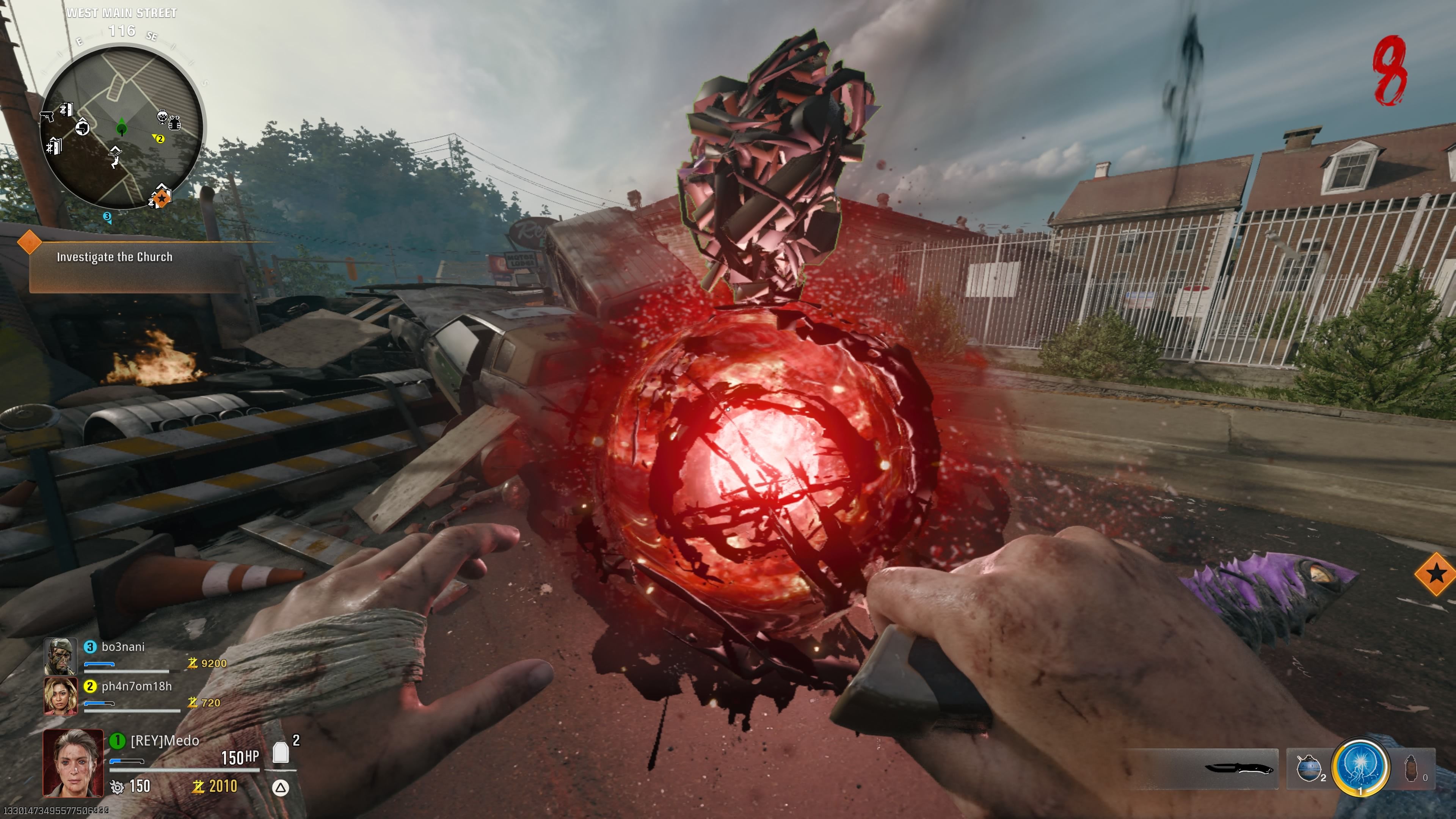 Player standing in front of a red orb - bo6