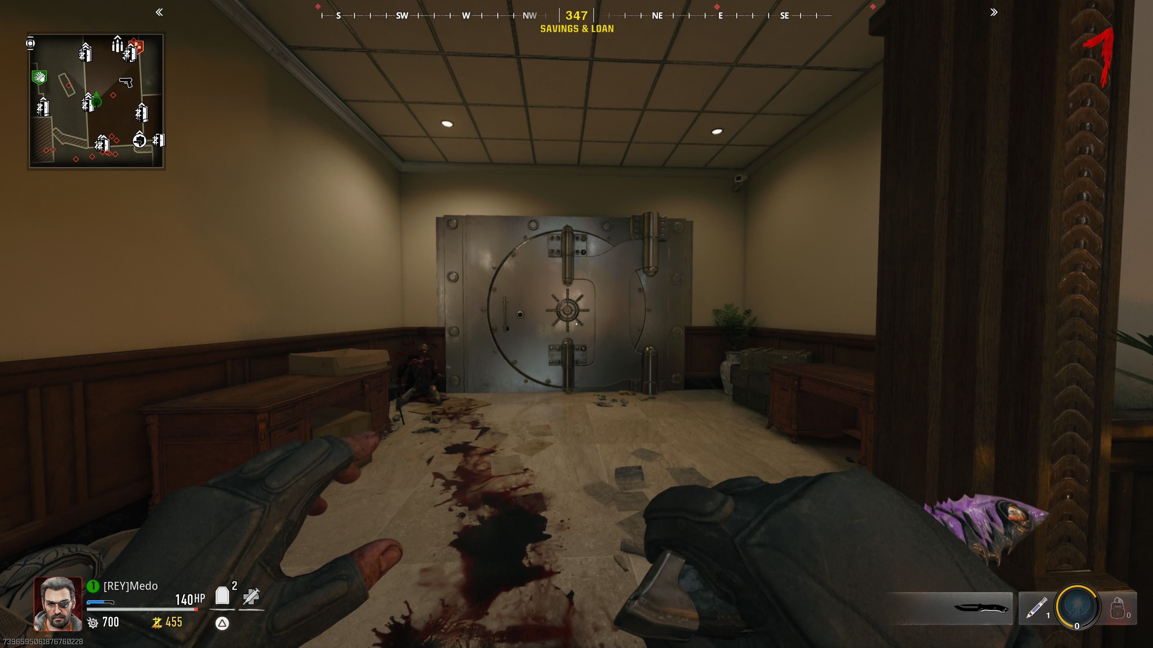 Player standing in front of the vault door - bo6