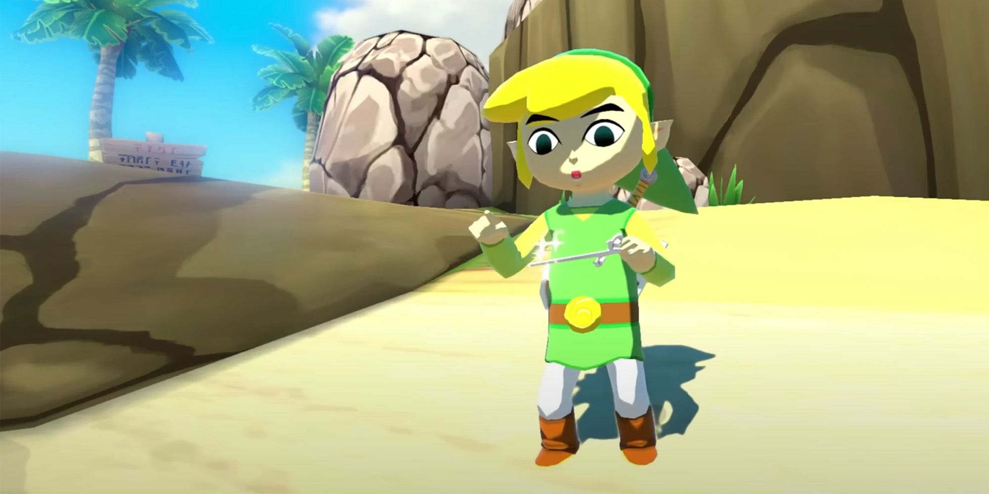 The Legend of Zelda Wind Waker: Toon Link conducting the wind.