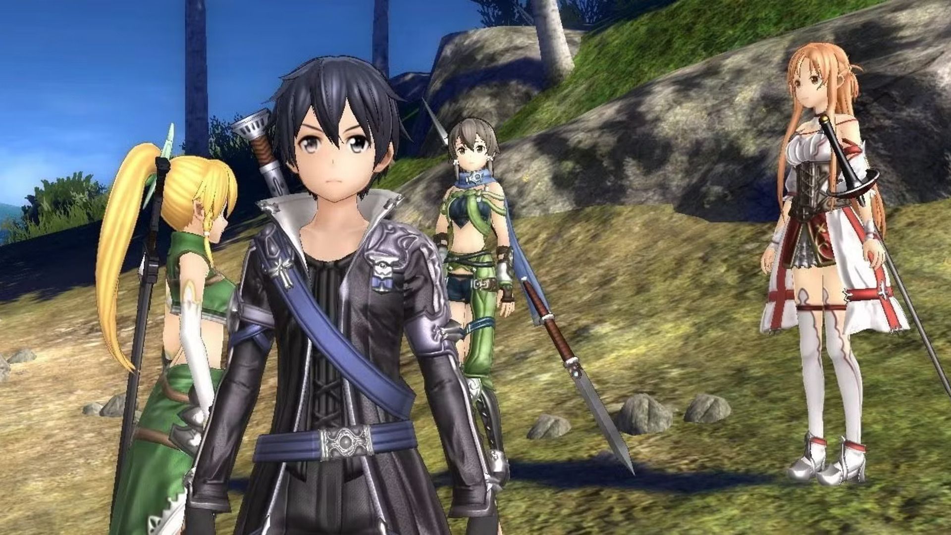 Sword Art Online: Hollow Realization character group standing together.